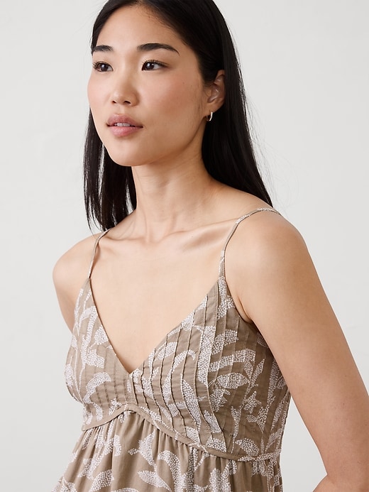 Pleated Voile Long Midi Dress | Banana Republic Factory