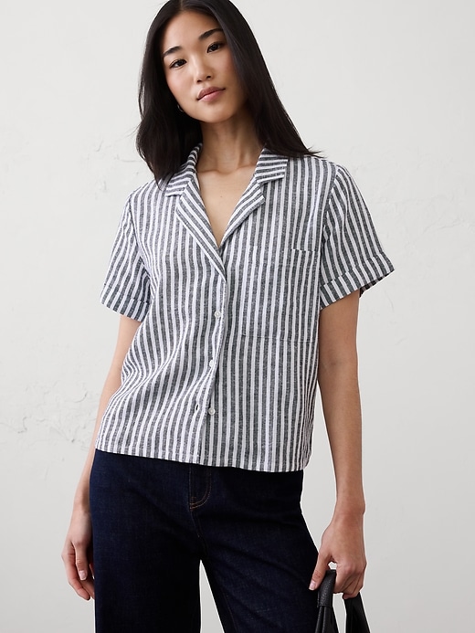 Linen-Blend Shirt | Banana Republic Factory