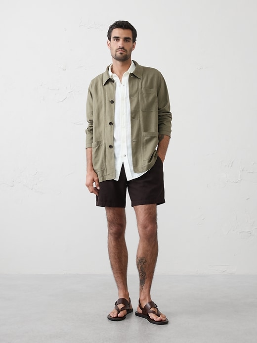 Linen-Blend Chore Jacket | Banana Republic Factory