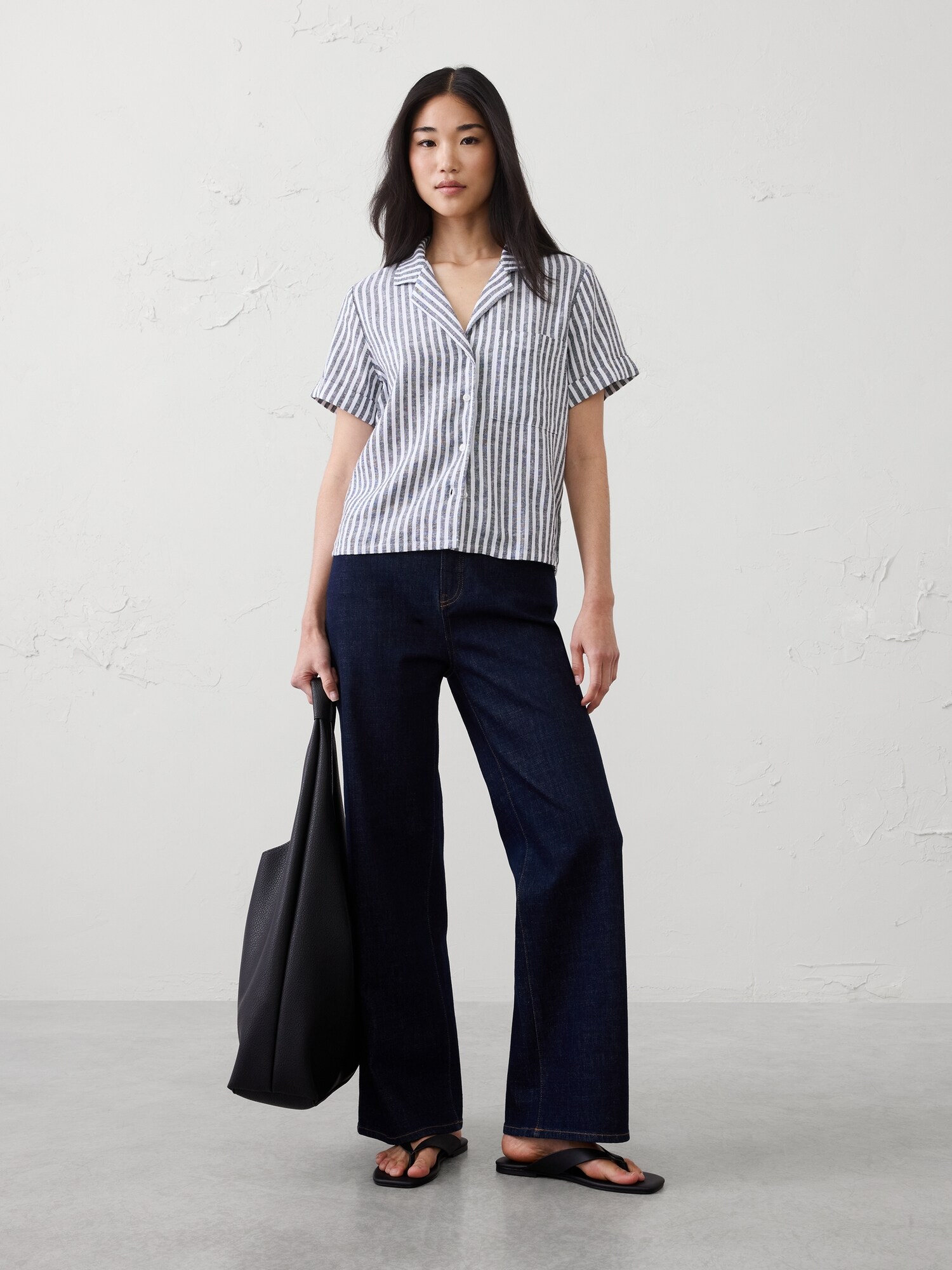 Image number 1 showing, Linen-Blend Shirt