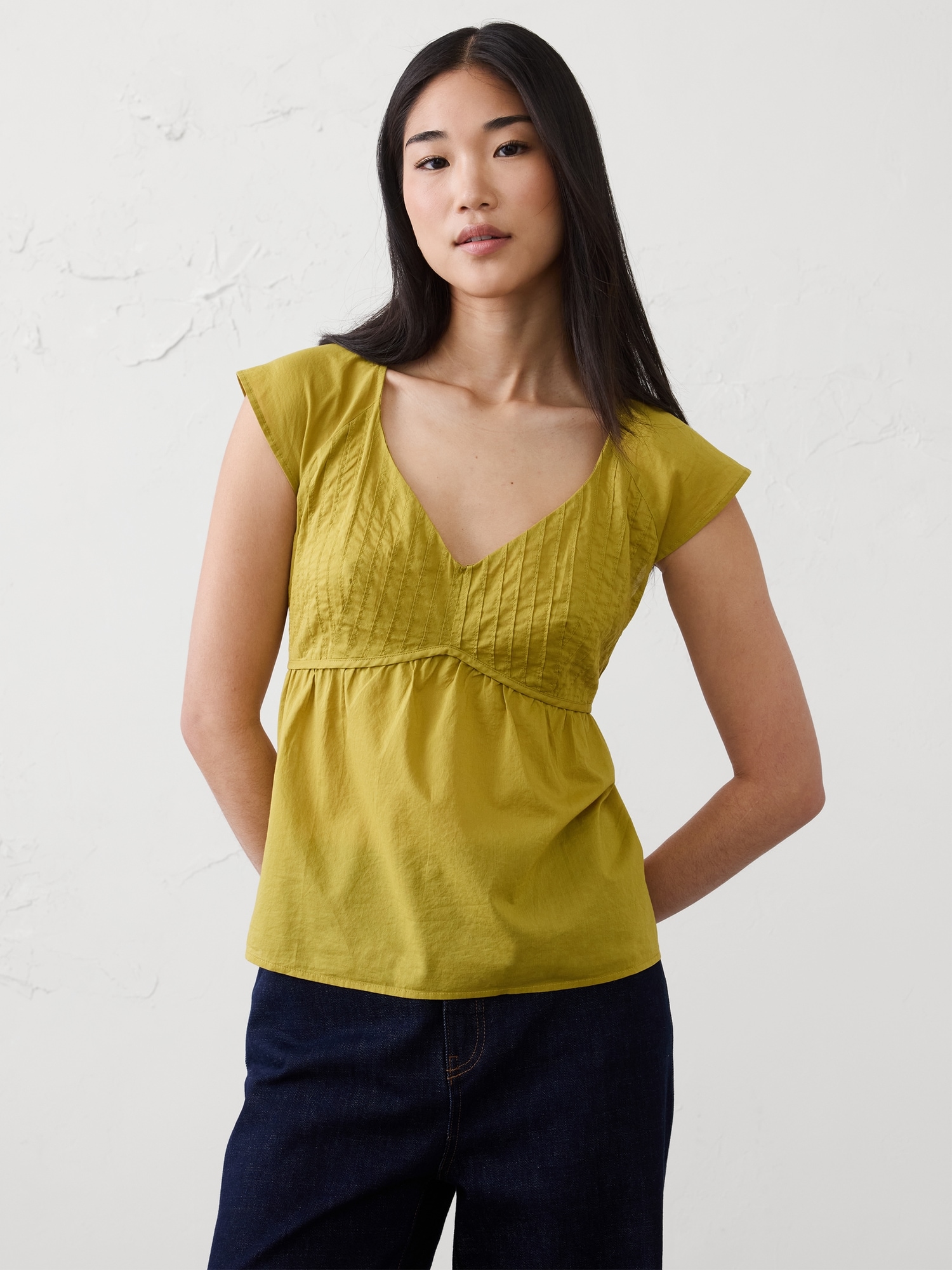 Image number 1 showing, Pintuck Empire Top