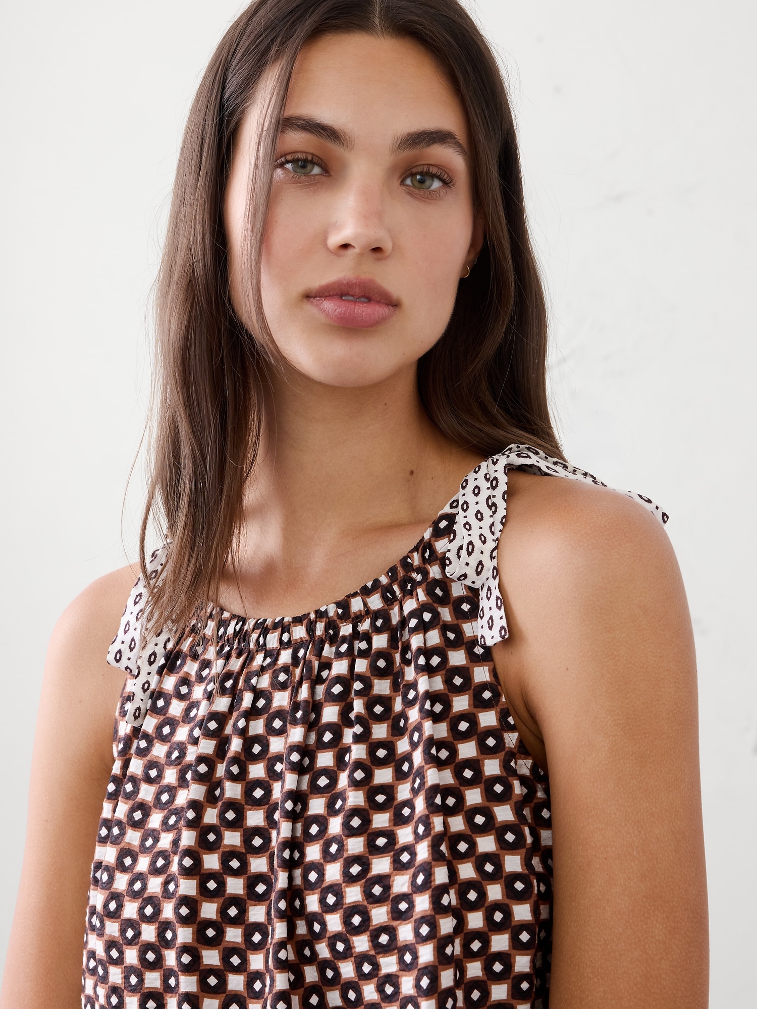 Image number 3 showing, Silky Tie-Shoulder Tank