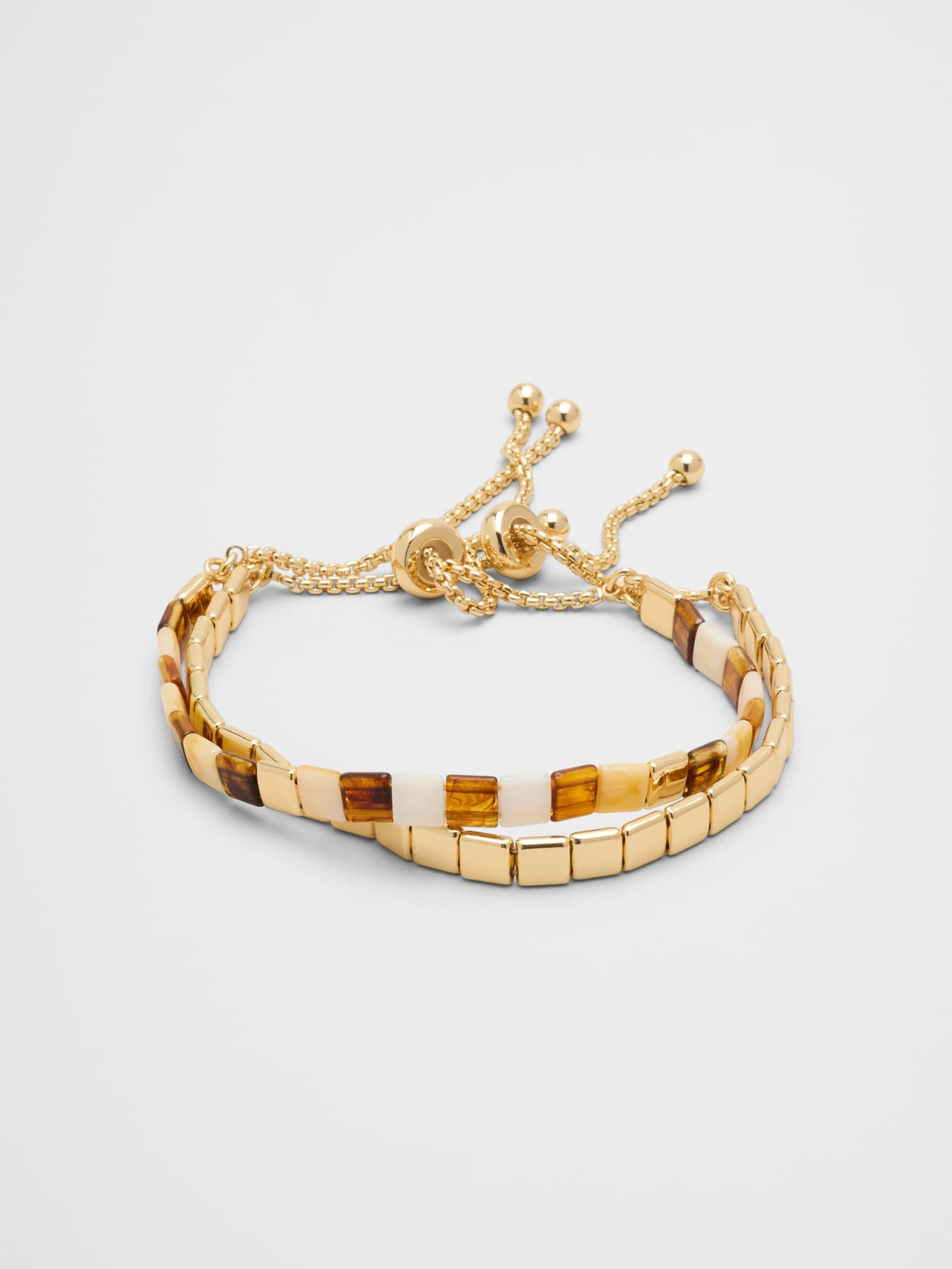 Image number 1 showing, Pull Through Chicklet Bracelet Set