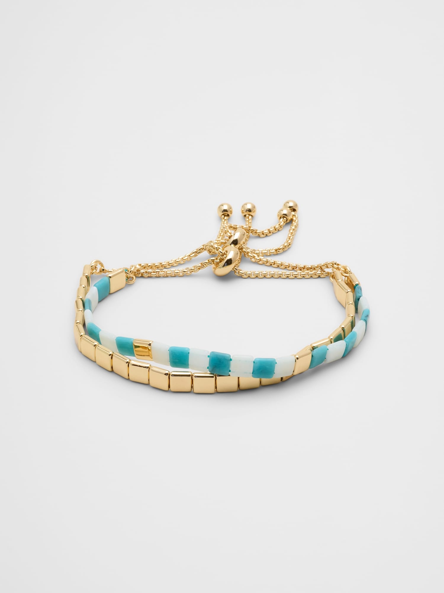 Image number 1 showing, Pull Through Chicklet Bracelet Set