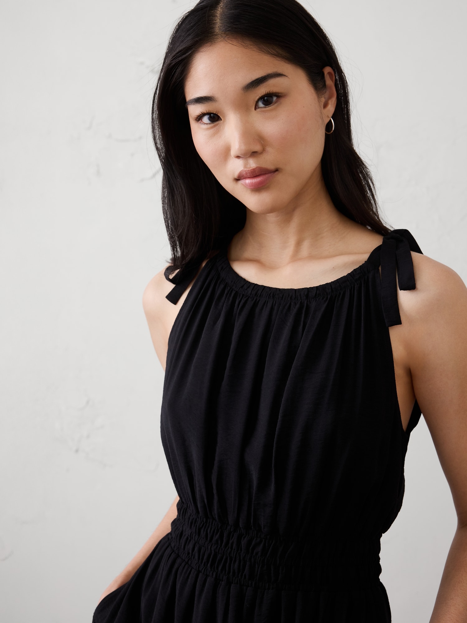 Image number 3 showing, Tied-Shoulder Maxi Dress