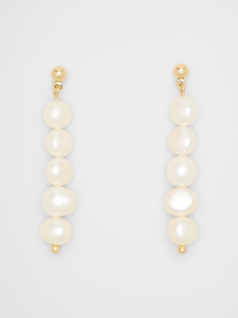 Stacked Pearl Drop Earrings