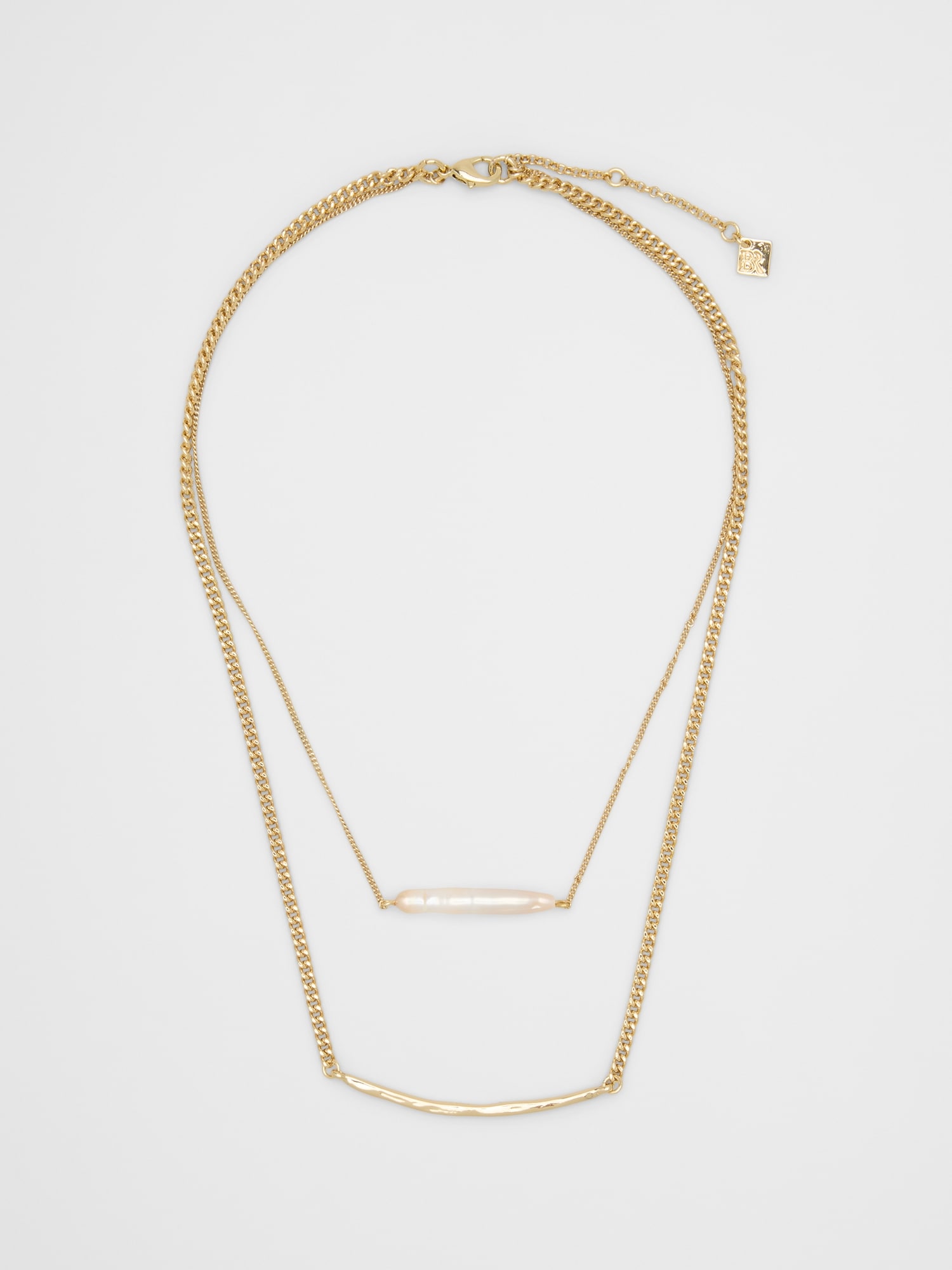 Image number 1 showing, Layered Pearl Bar Necklace