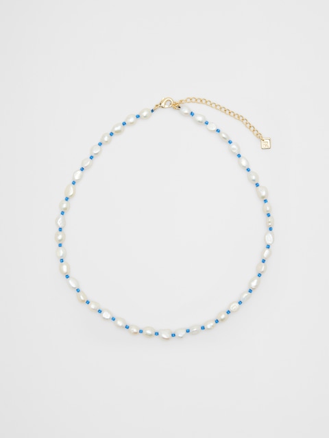 Pearl Colored Station Necklace