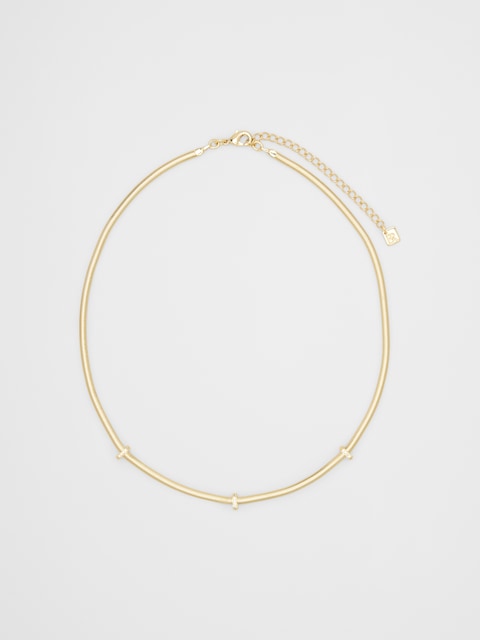 Cubic Zirconia Herringbone Necklace