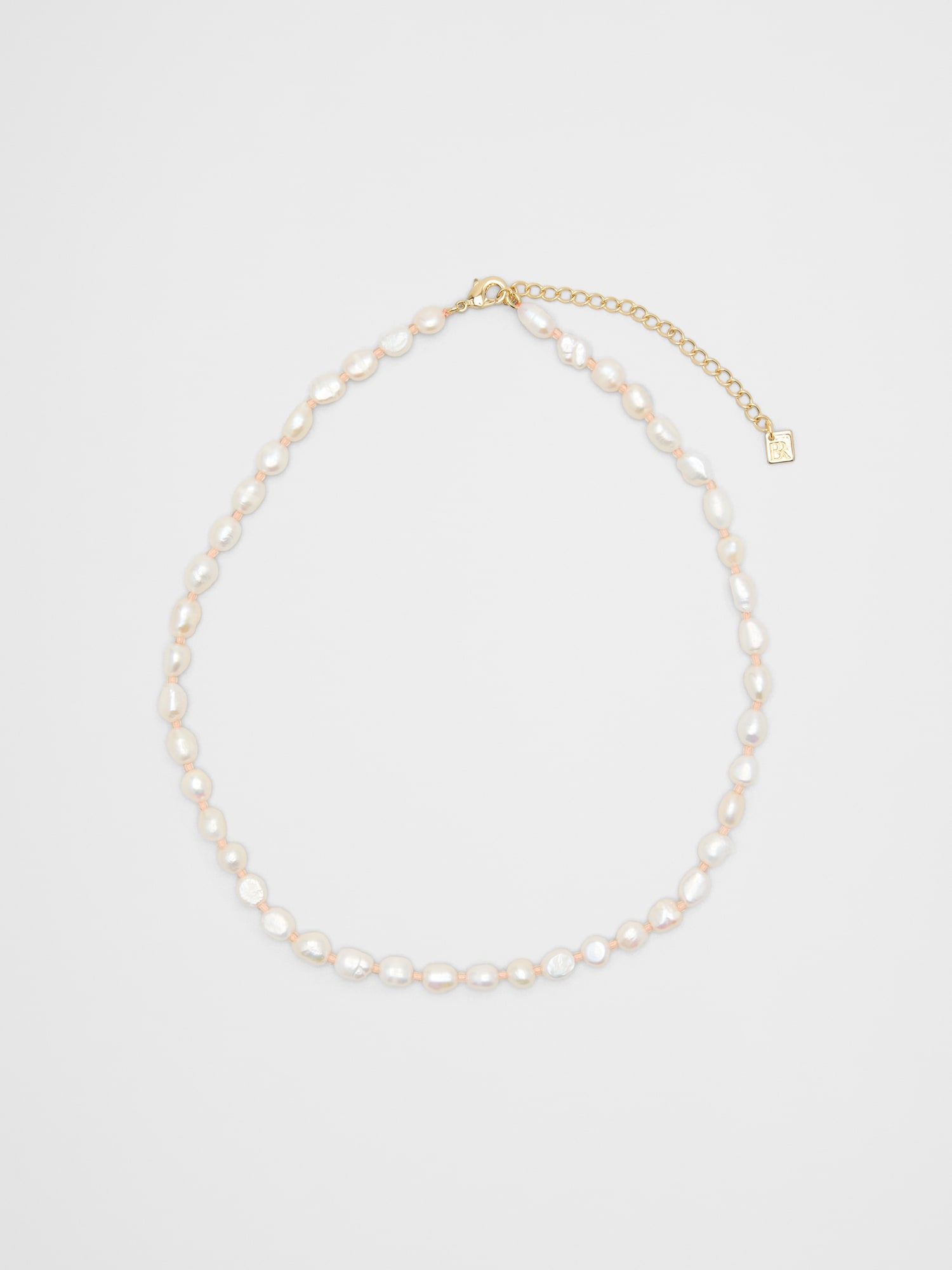 Image number 1 showing, Pearl Colored Station Necklace