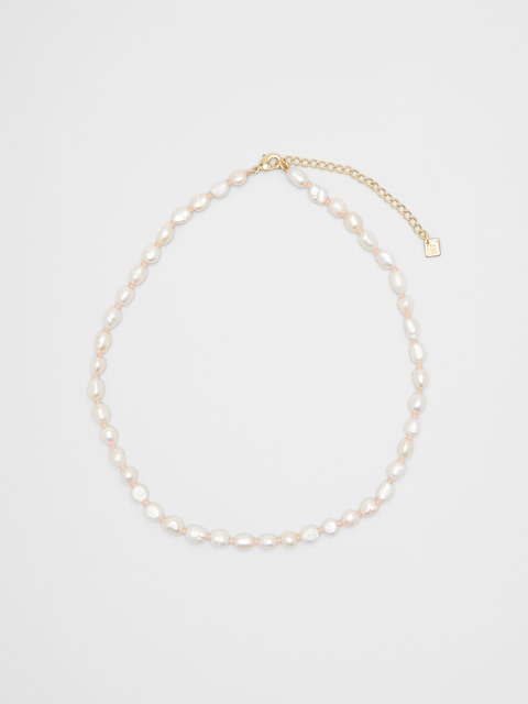 Pearl Colored Station Necklace