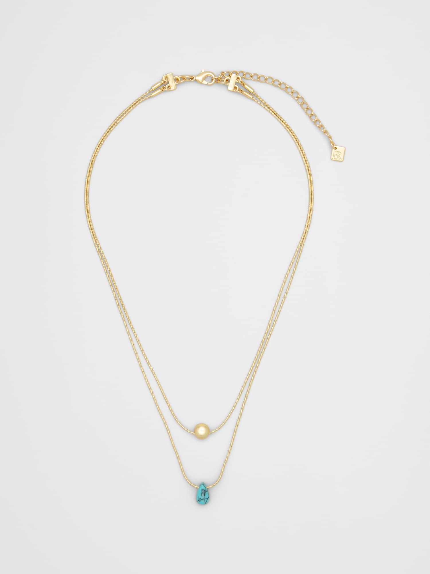 Image number 1 showing, Layered Stone Pendant Necklace