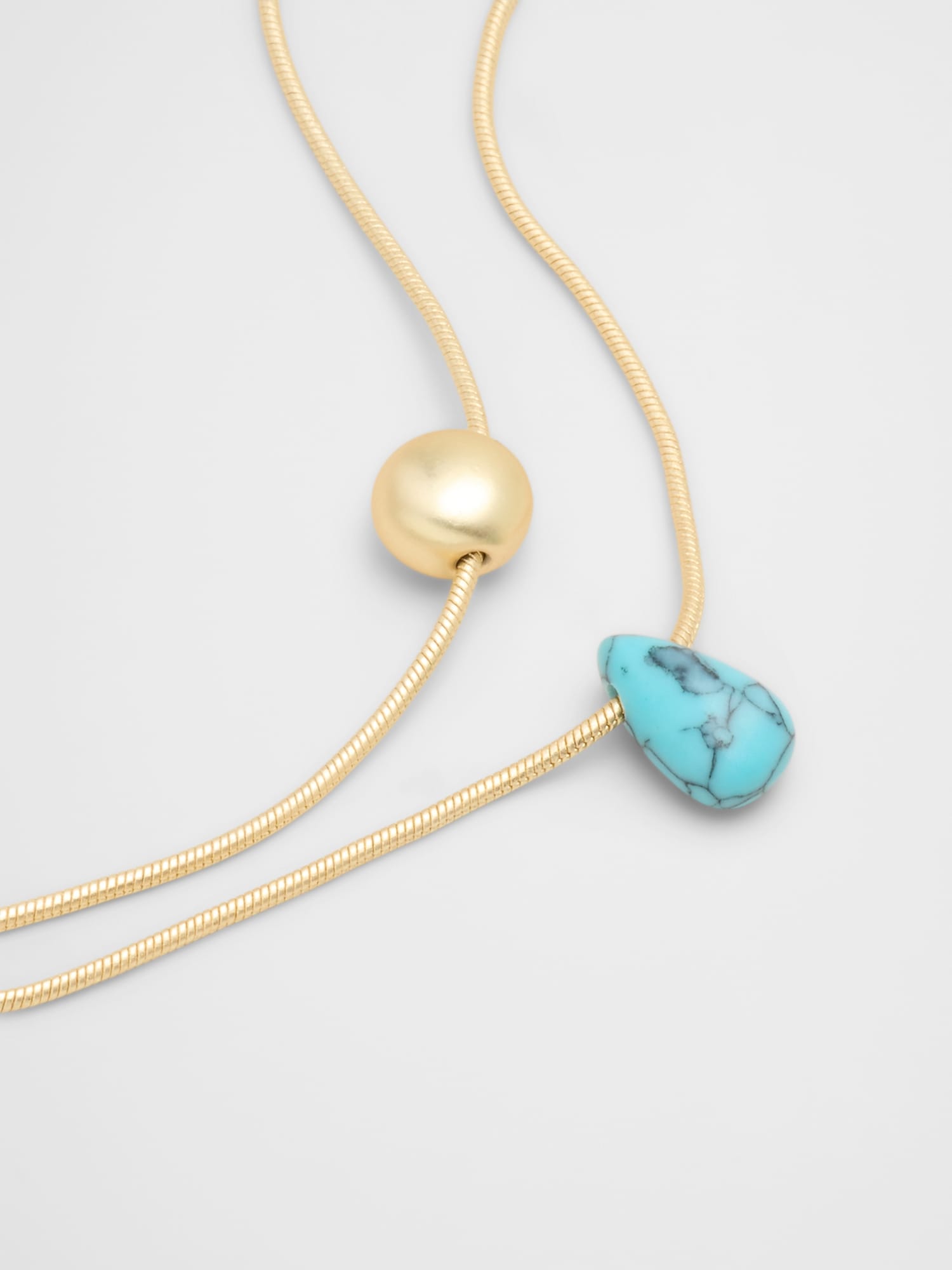 Image number 2 showing, Layered Stone Pendant Necklace