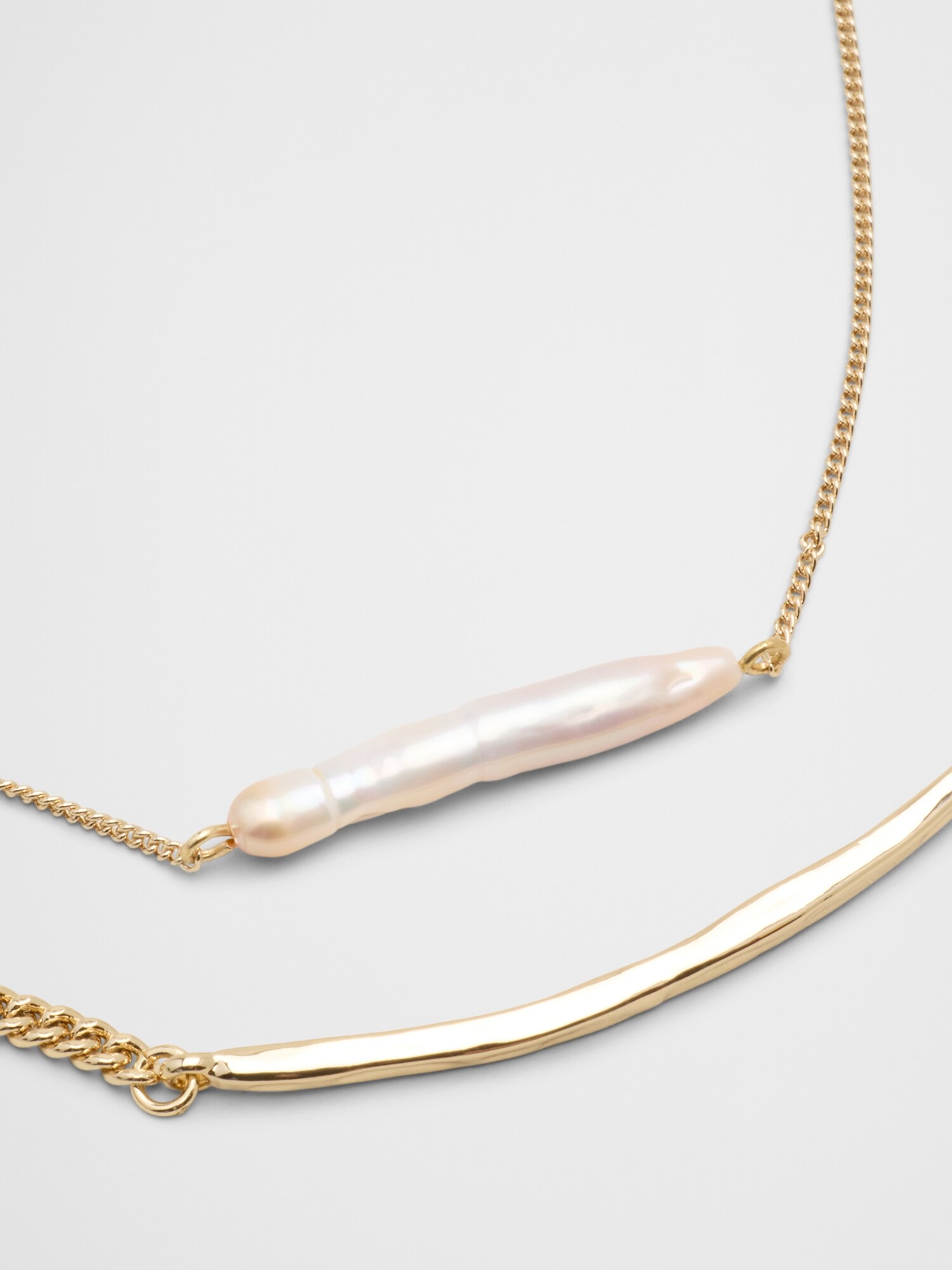 Image number 2 showing, Layered Pearl Bar Necklace