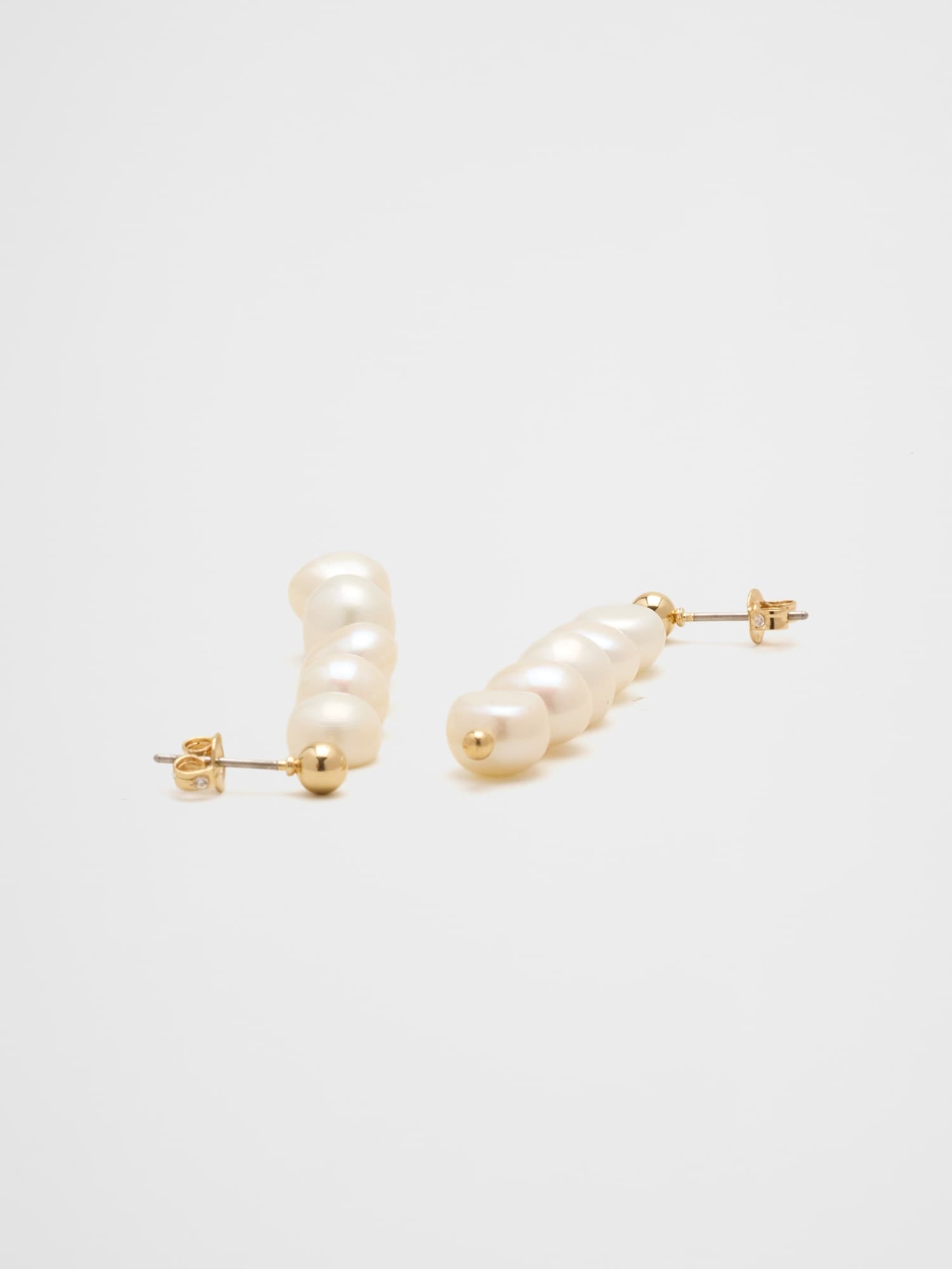 Image number 2 showing, Stacked Pearl Drop Earrings