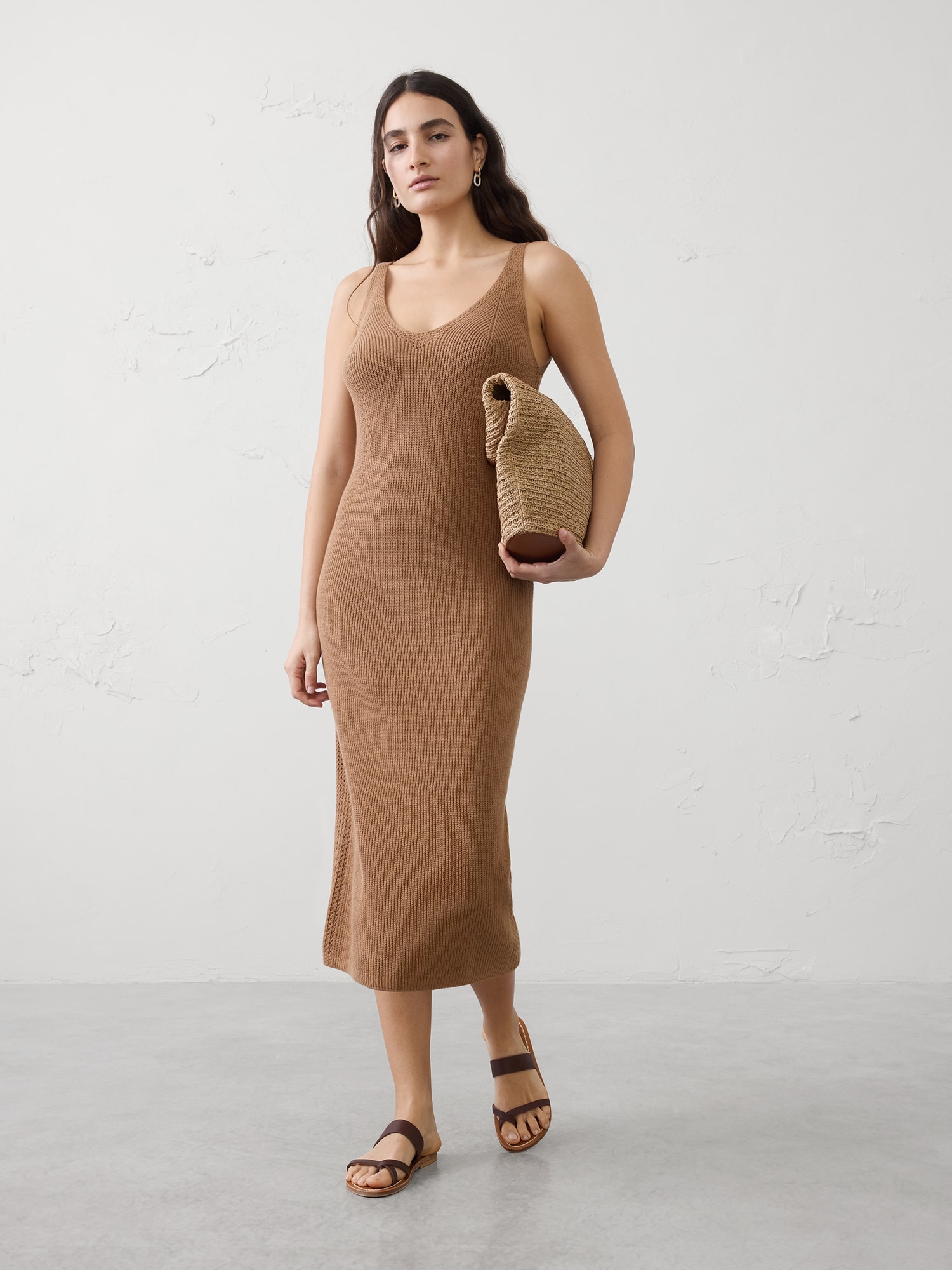Image number 1 showing, V-Neck Tank Midi Dress