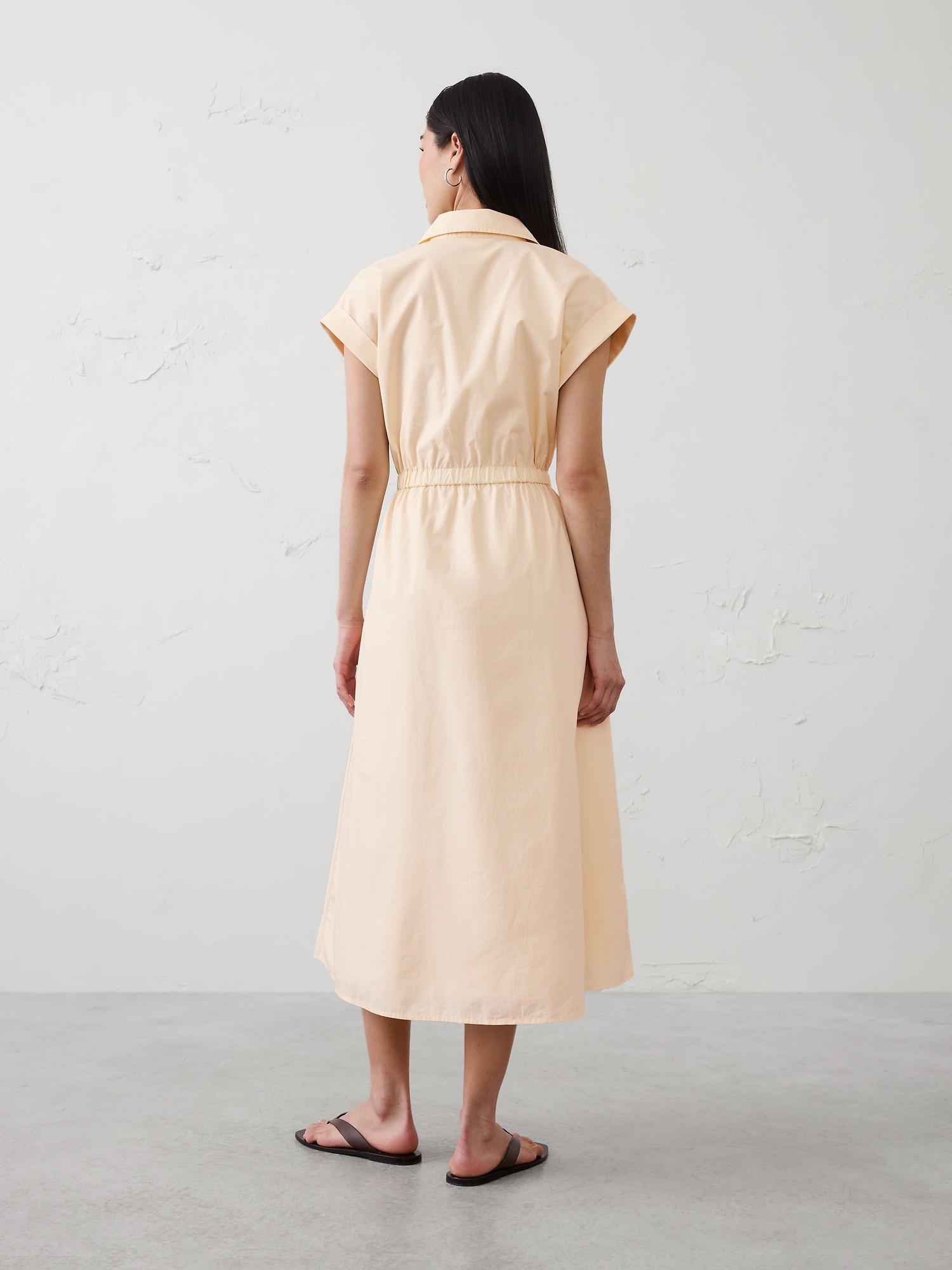 Image number 2 showing, Cutout Poplin Maxi Dress