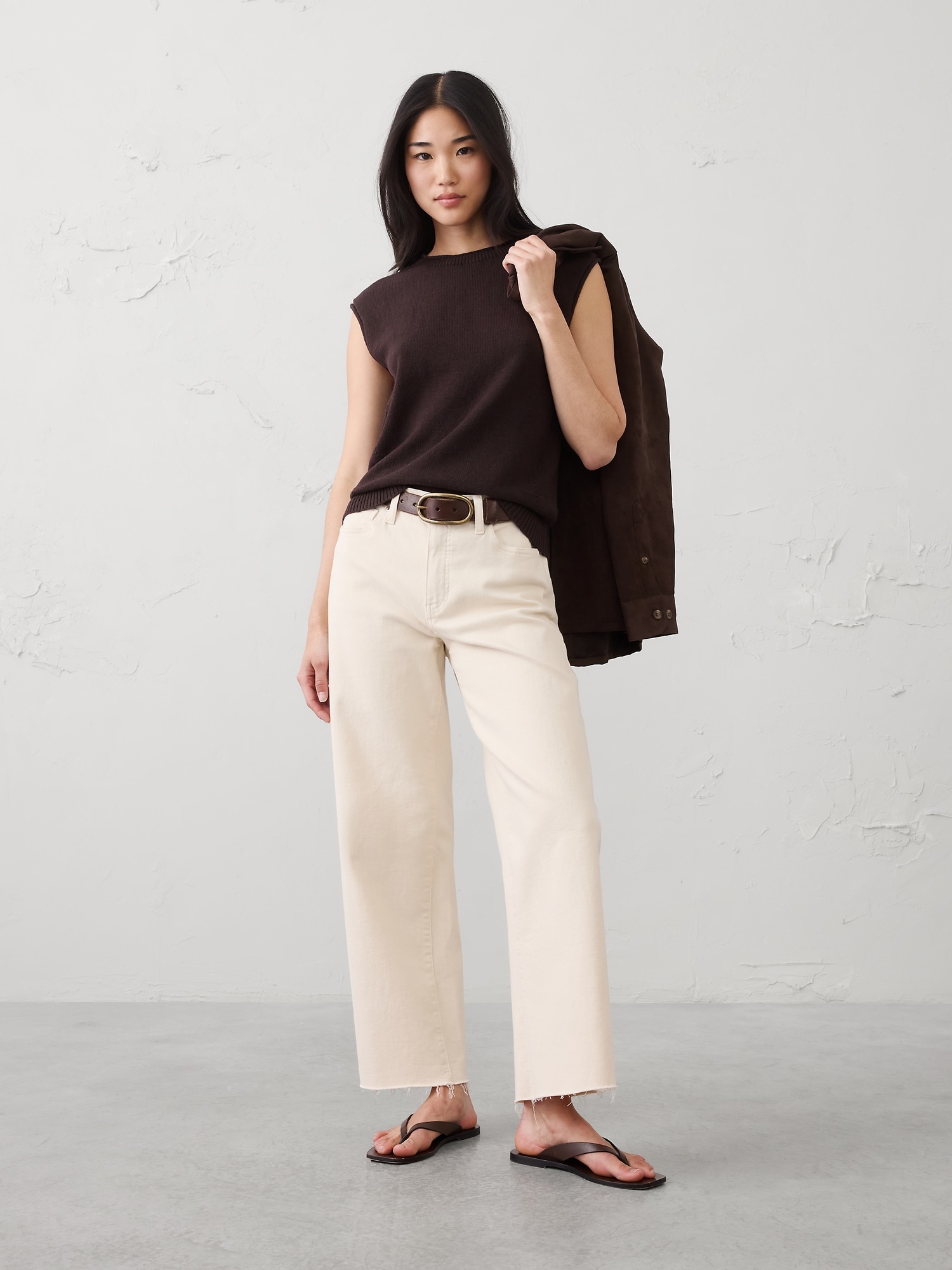 Image number 1 showing, Ramie-Cotton Sweater Tank