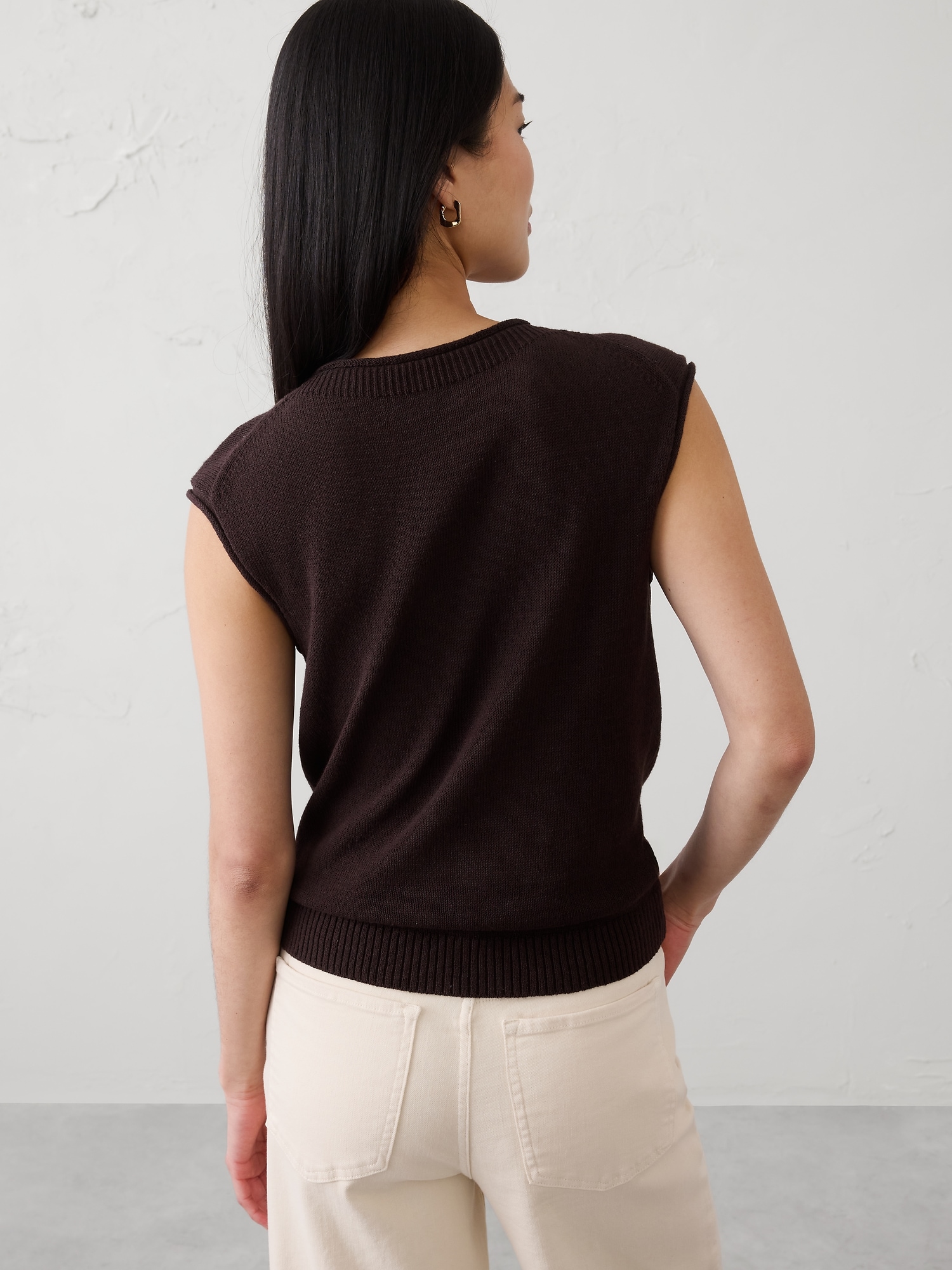 Image number 5 showing, Ramie-Cotton Sweater Tank