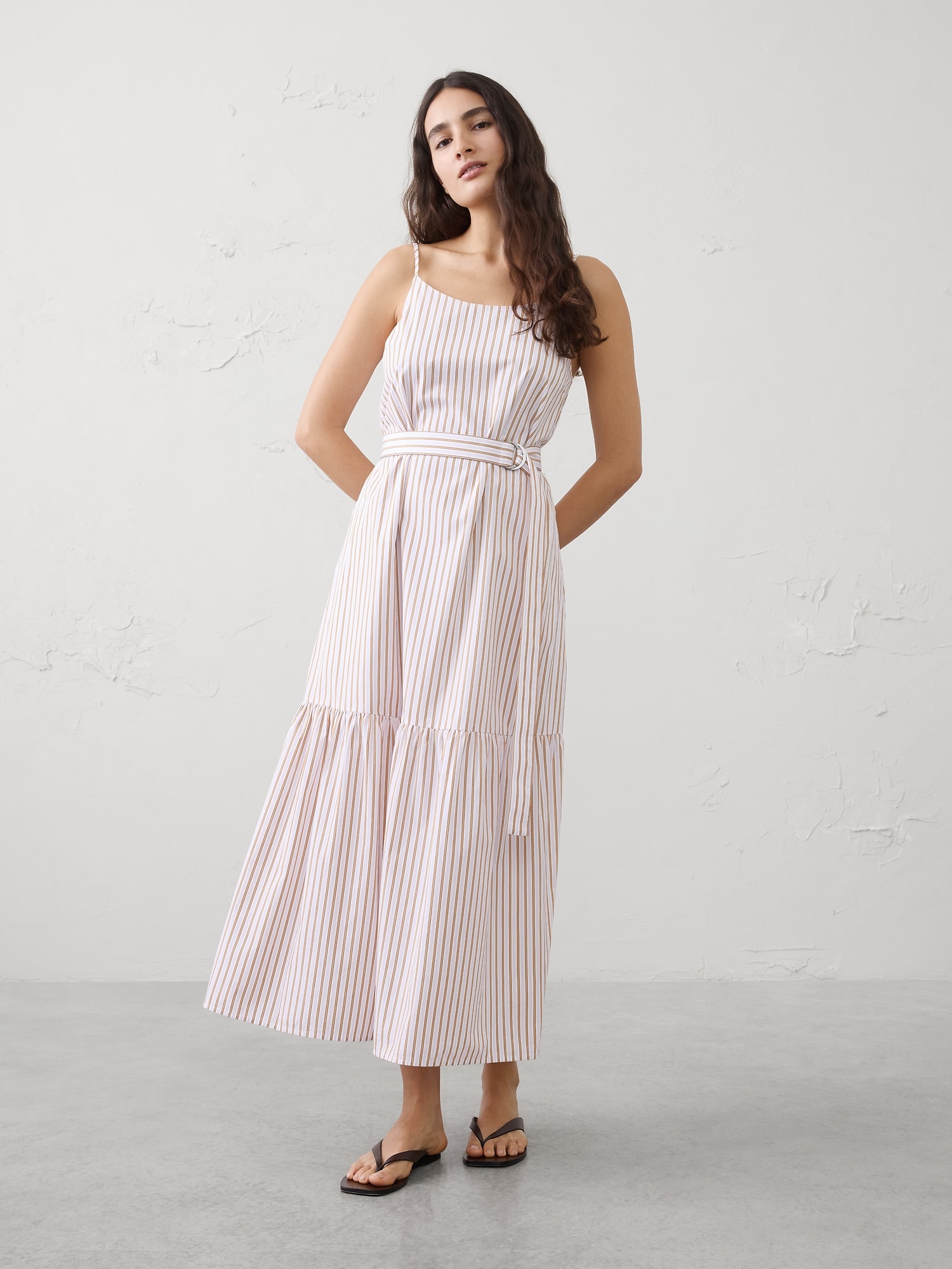 Image number 1 showing, Strappy Tiered Maxi Dress