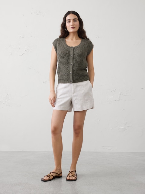 Relaxed Textured Sweater Vest