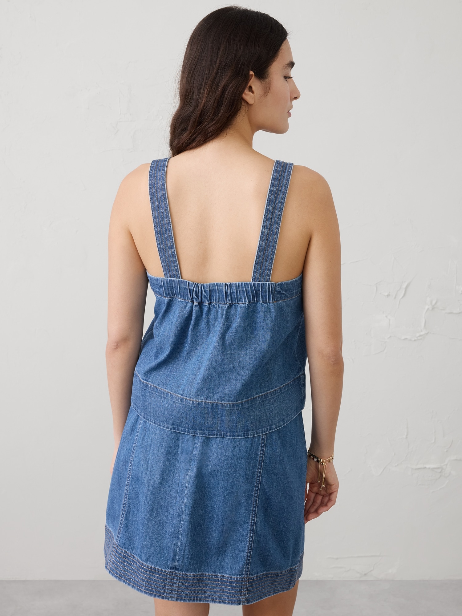 Image number 2 showing, Denim Trapunto Tank