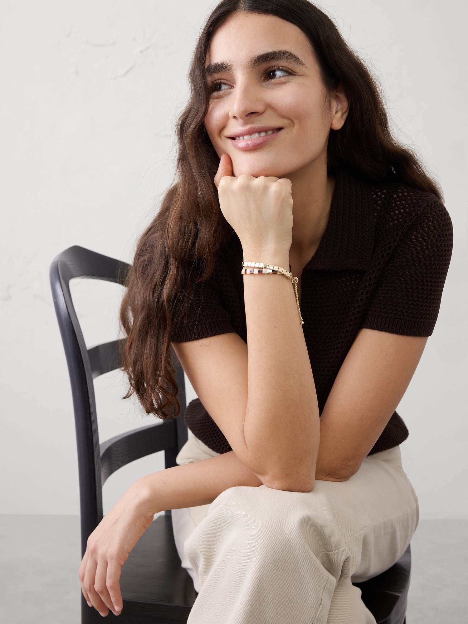 Image number 2 showing, Pull Through Chicklet Bracelet Set