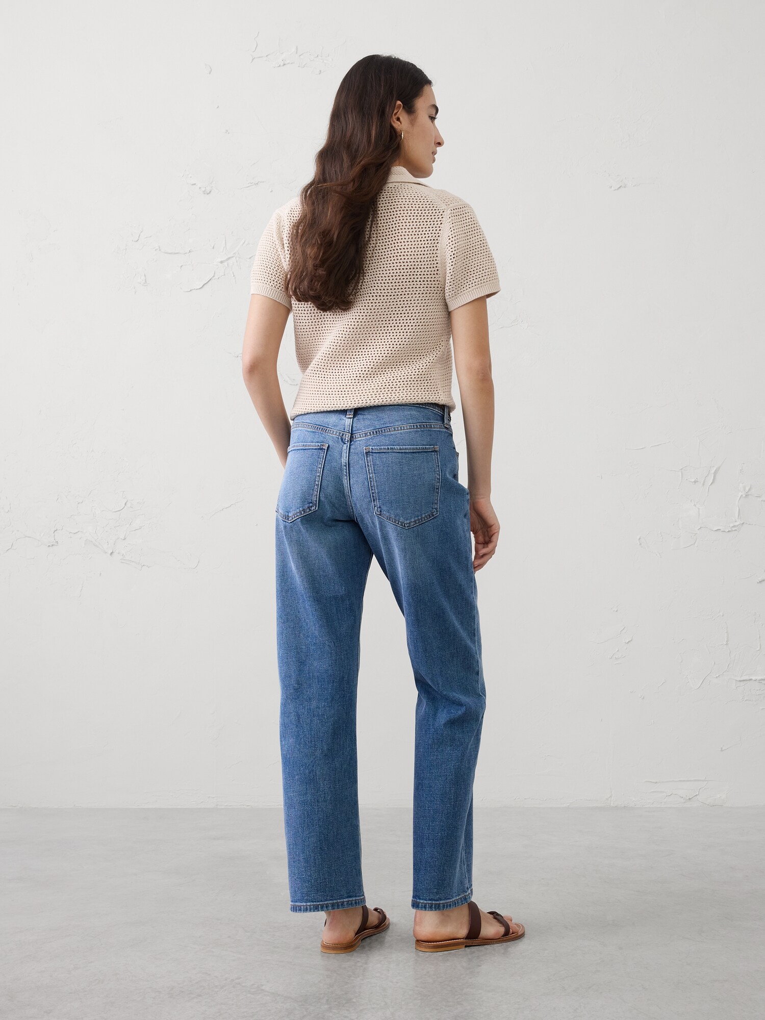 Image number 2 showing, Straight-Leg Mid-Rise Jean