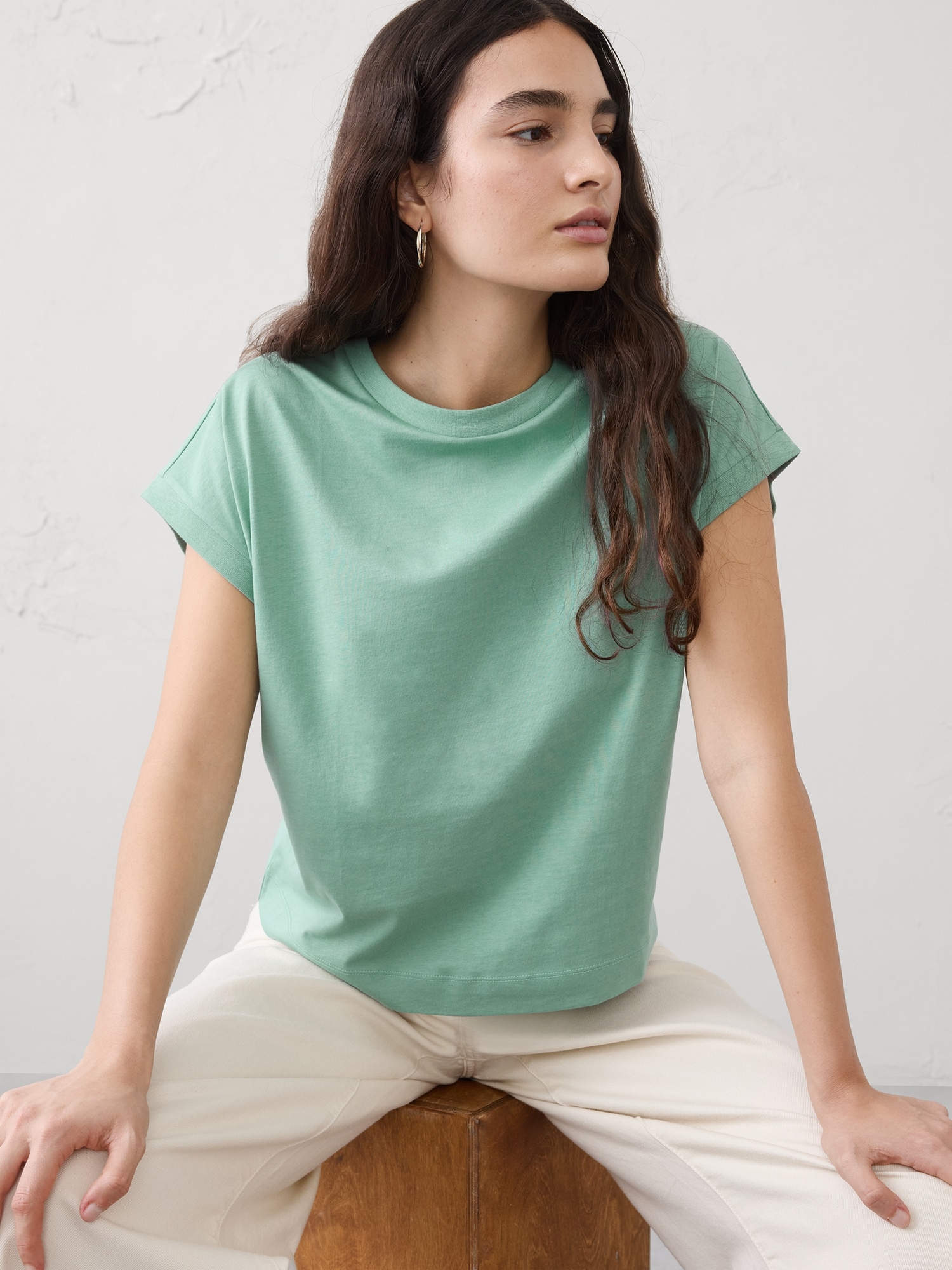 Image number 5 showing, Premium Cotton Boxy T-Shirt