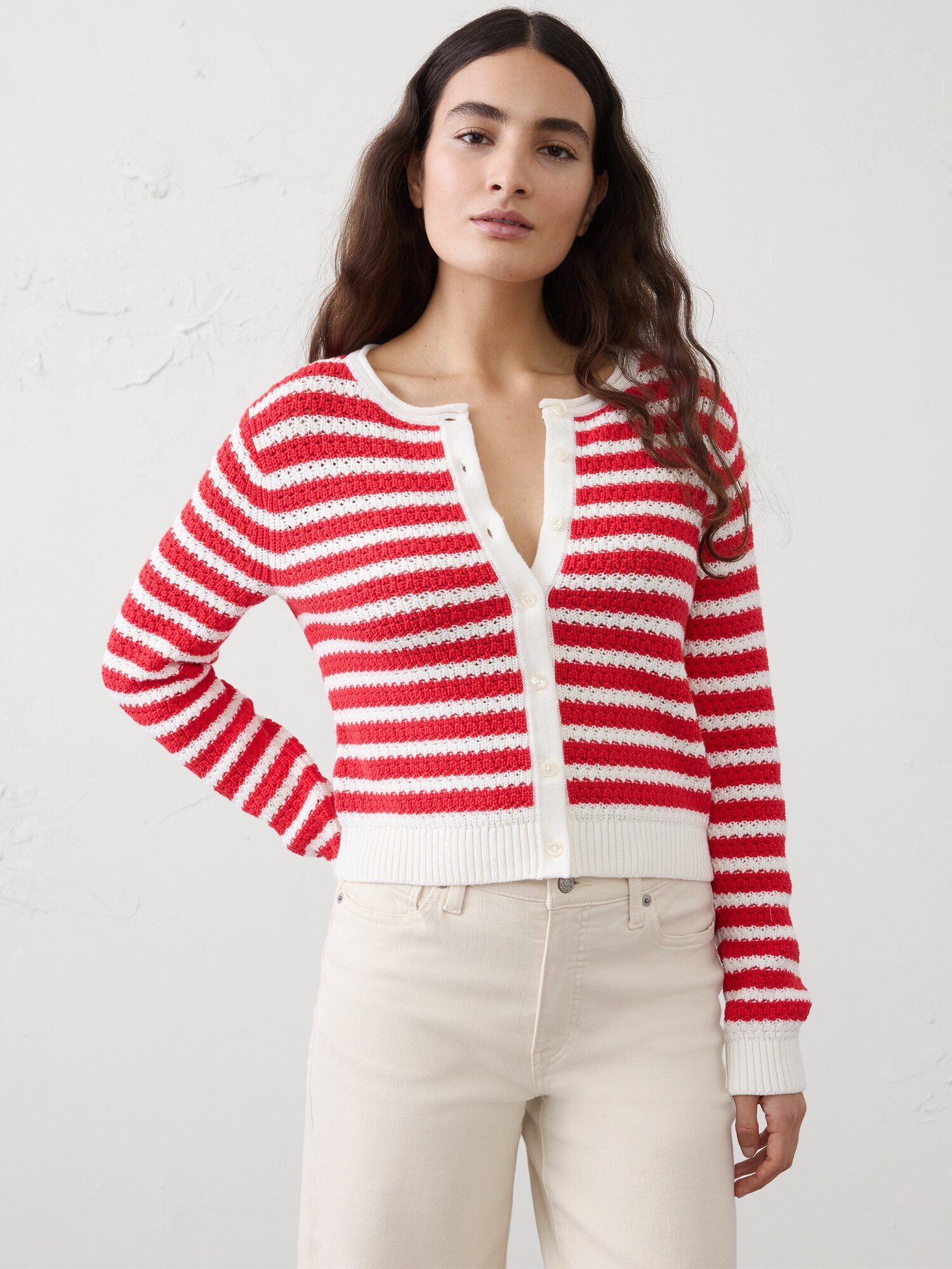 Image number 1 showing, Textured Cardigan Sweater