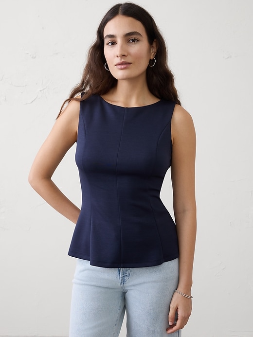 Soft Touch Peplum-Hem Top | Banana Republic Factory