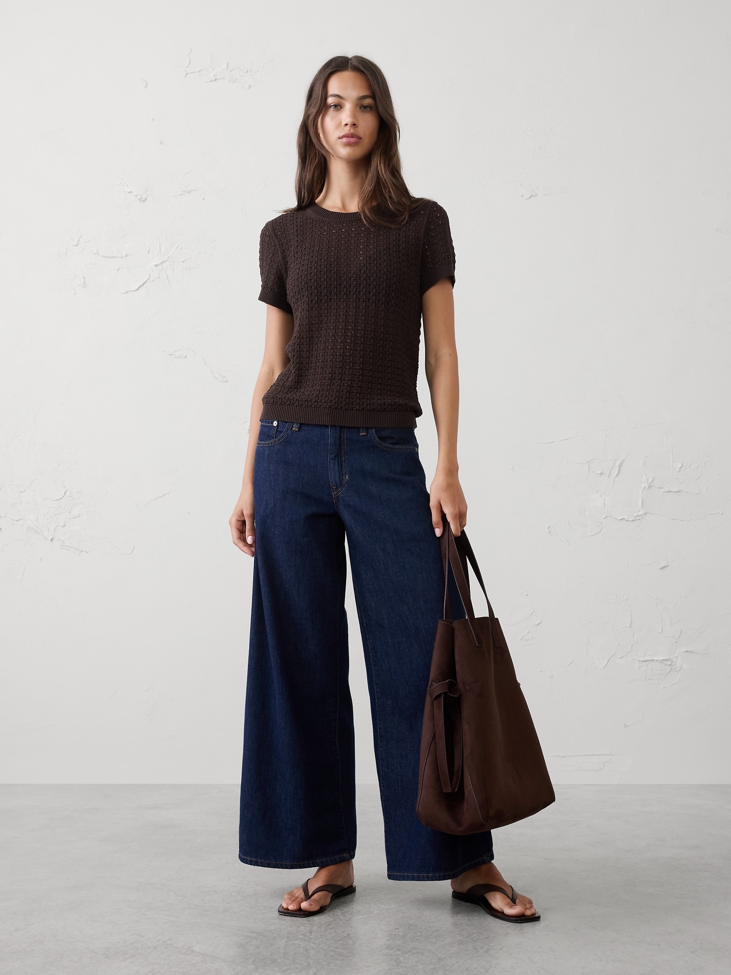 Image number 1 showing, Pointelle Sweater