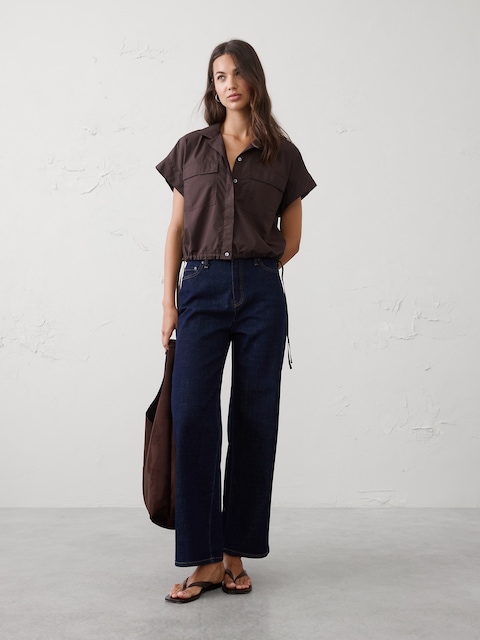 Drawstring-Hem Shirt