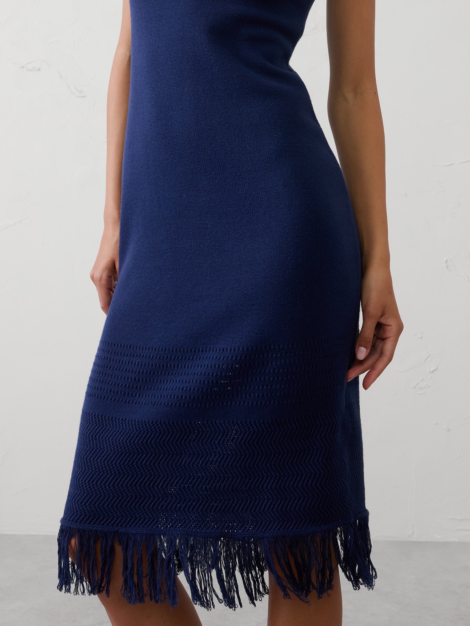 Image number 3 showing, Frayed-Hem Tank Midi Dress