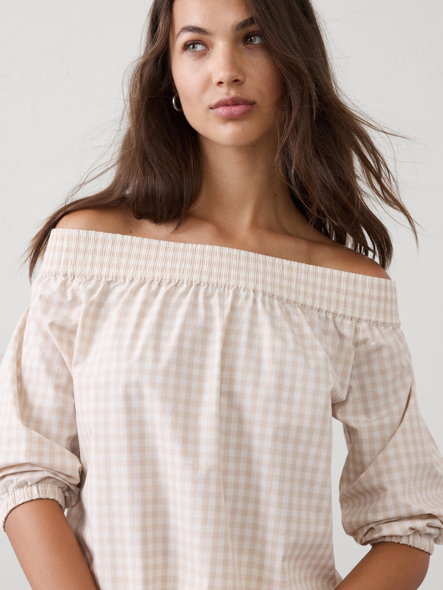 Image number 3 showing, Off-Shoulder Smocked Top