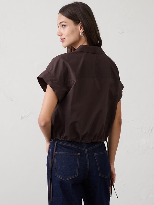 Drawstring-Hem Shirt | Banana Republic Factory