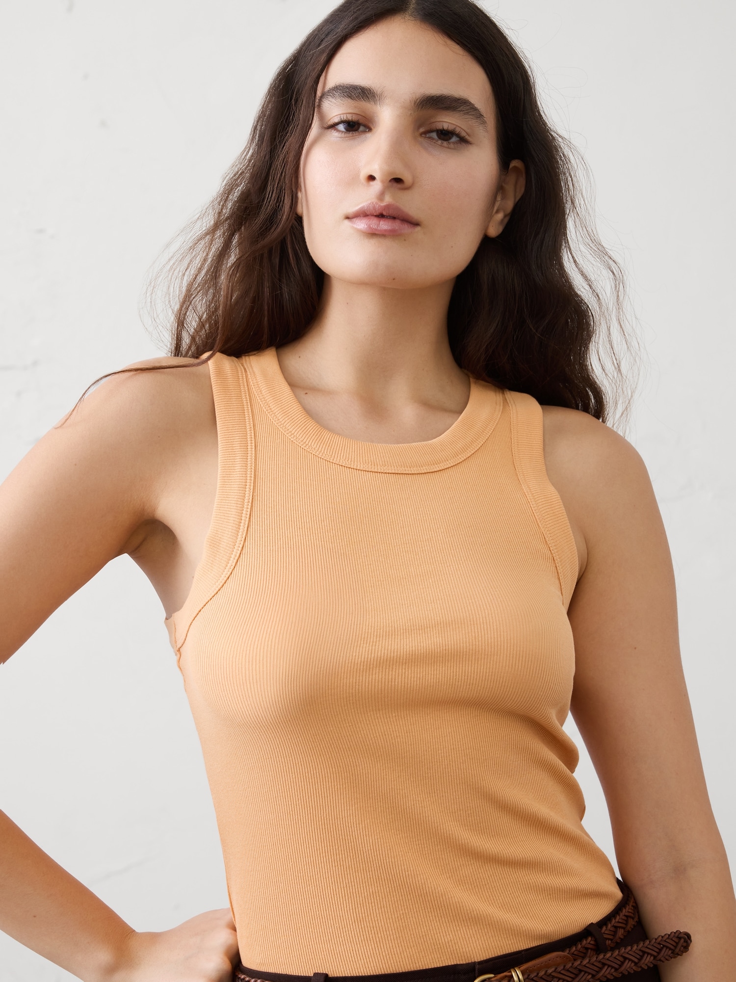 Image number 3 showing, Ribbed Racer Tank