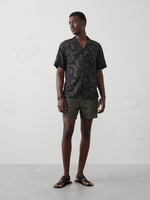 Standard-Fit Linen-Blend Resort Shirt