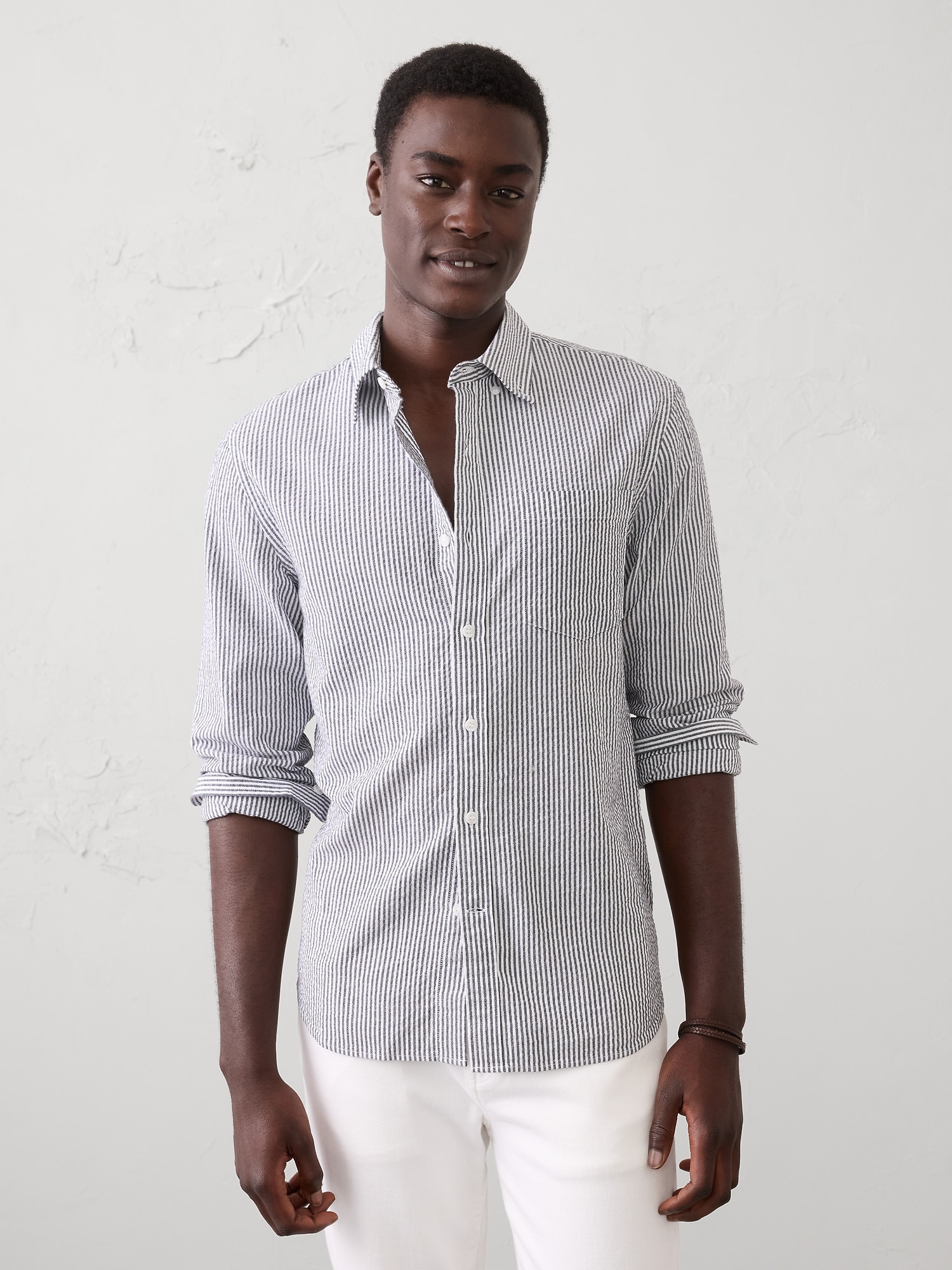 Image number 1 showing, Standard-Fit Seersucker Shirt
