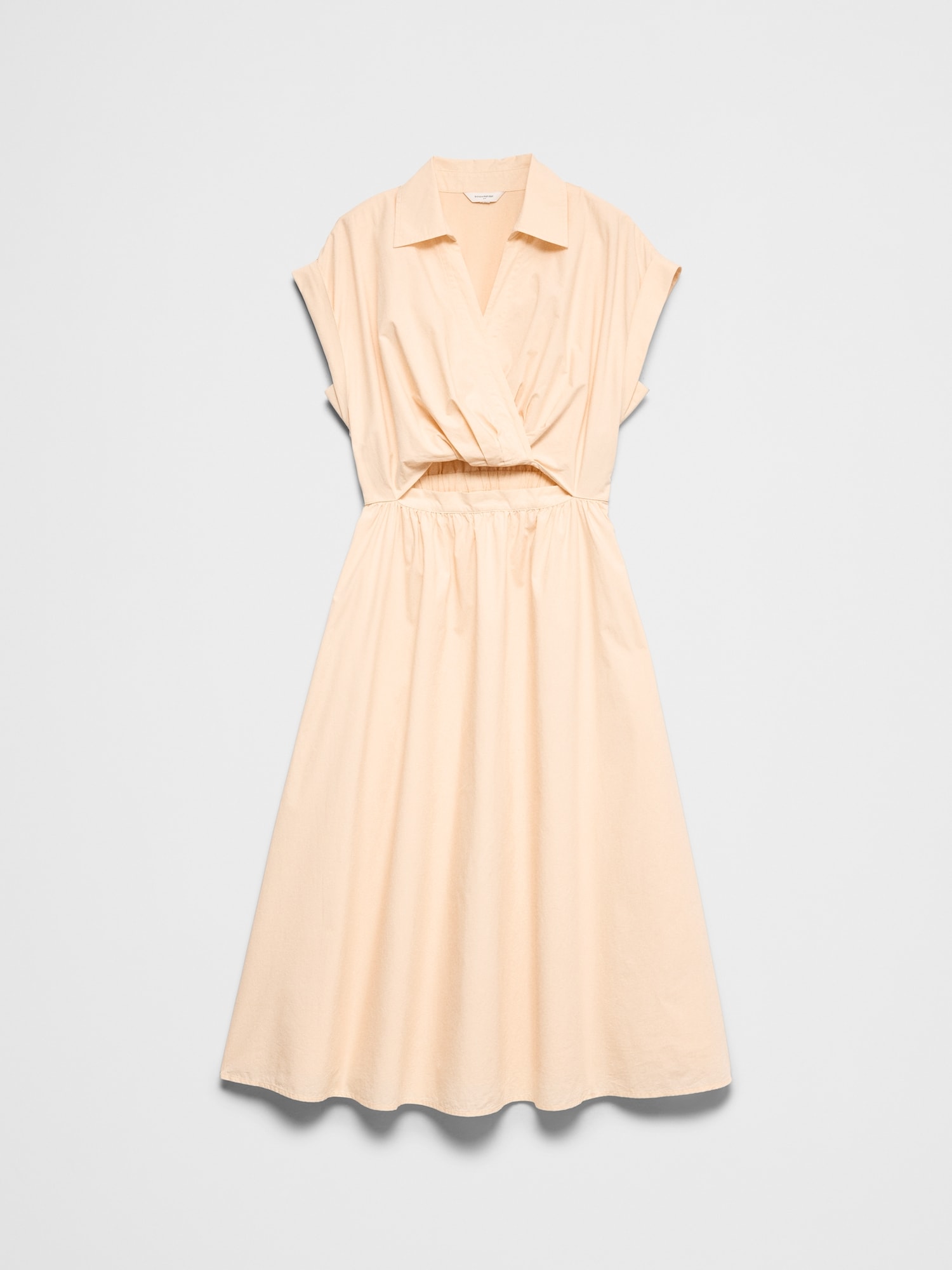 Image number 4 showing, Cutout Poplin Maxi Dress