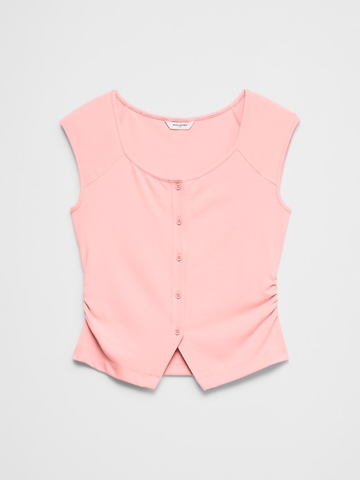 Soft Knit Buttoned Top | Banana Republic Factory