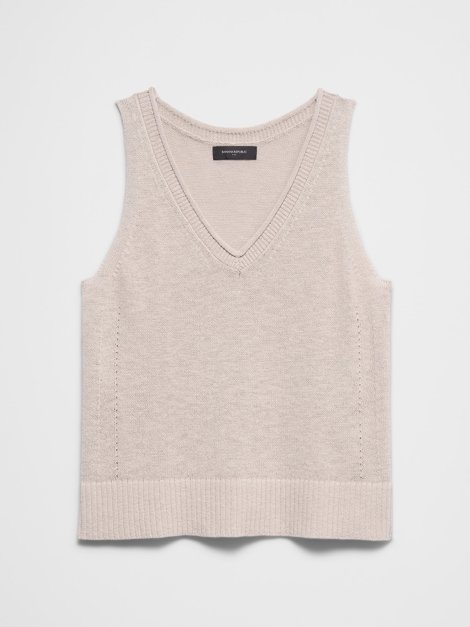 Image number 4 showing, Ramie-Cotton Pointelle Sweater Tank