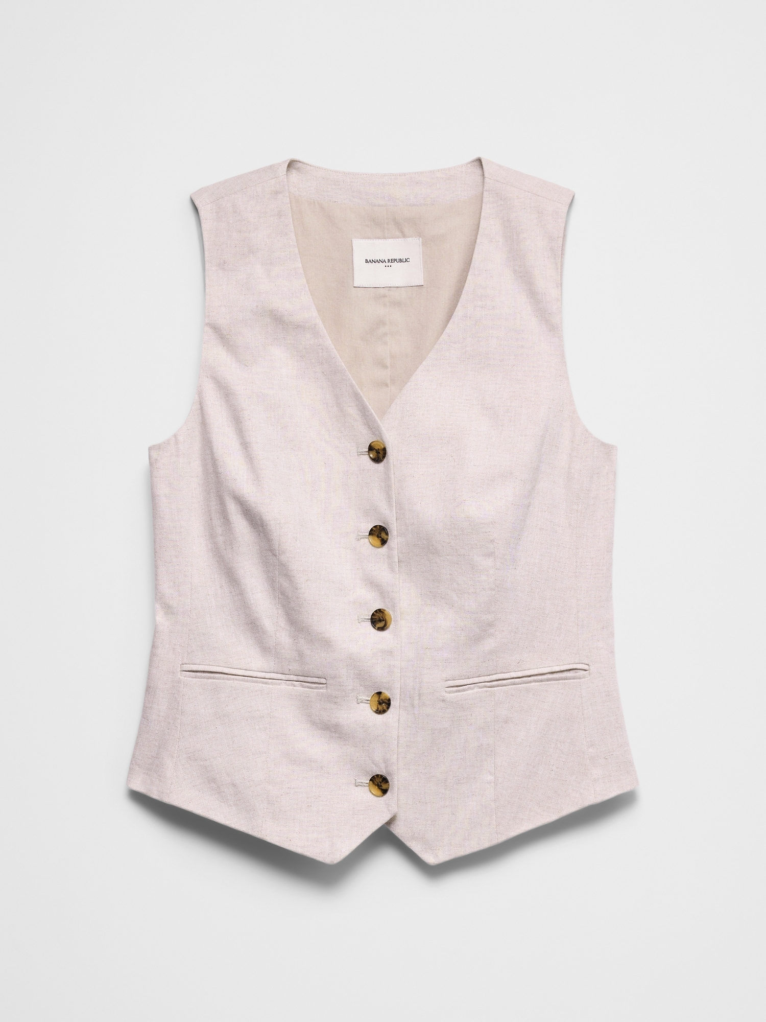 Image number 4 showing, Linen-Blend Classic Vest