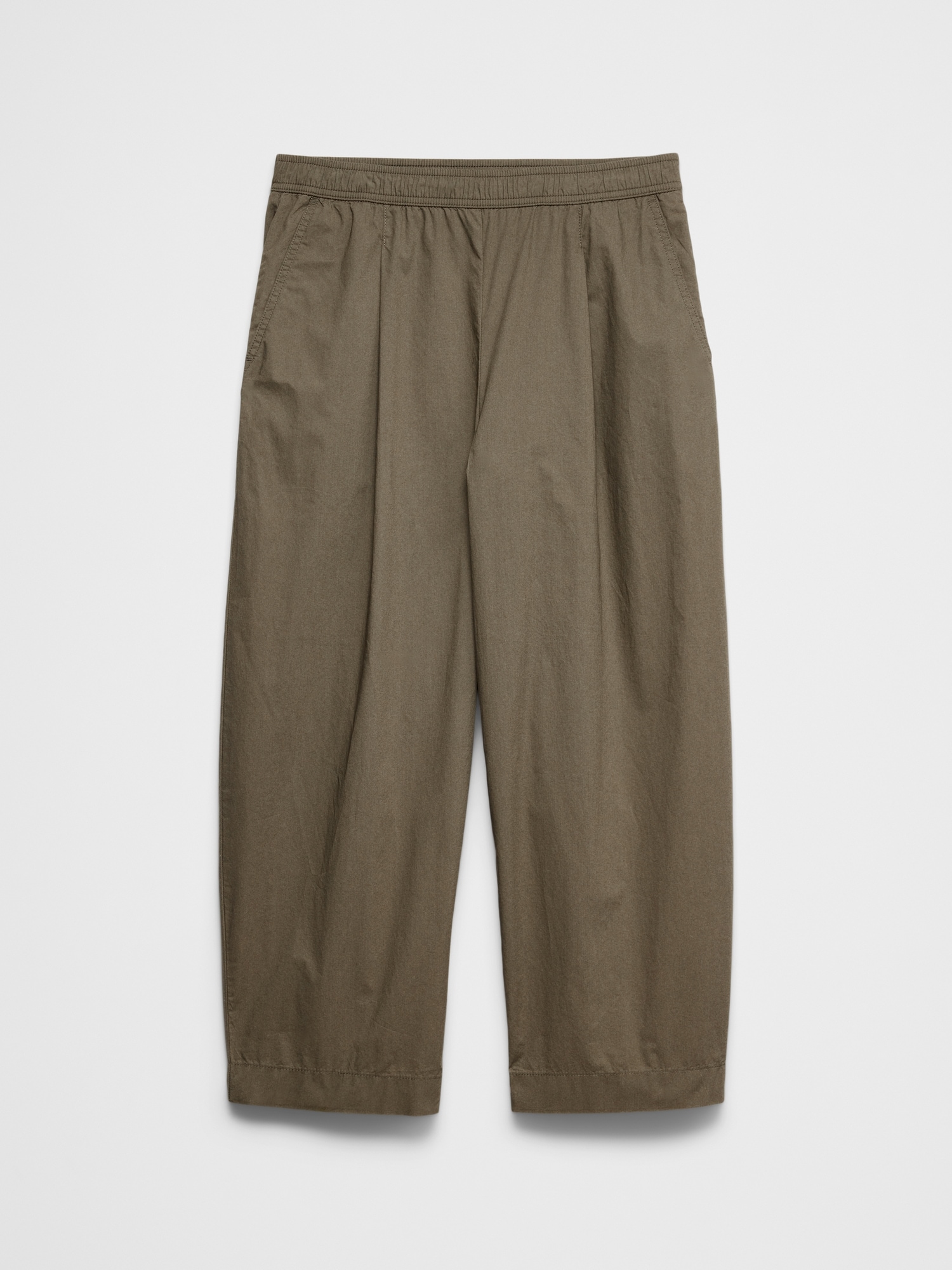 Image number 4 showing, Barrel-Leg High-Rise Pull-On Cropped Pant