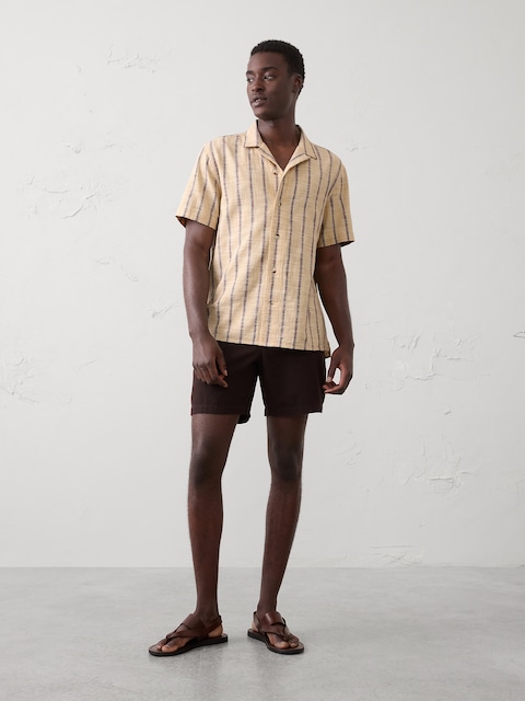 Standard-Fit Textured Resort Shirt