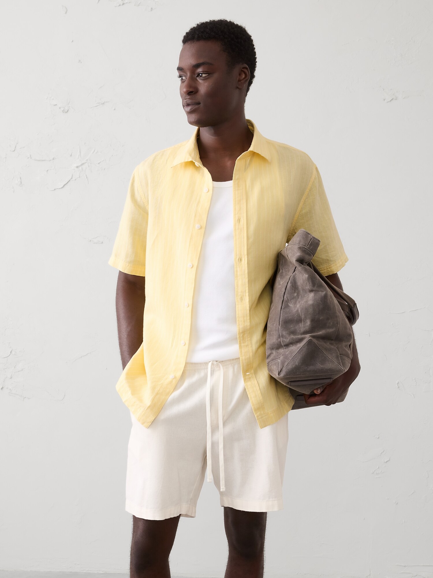 Image number 1 showing, Standard-Fit Linen-Blend Shirt