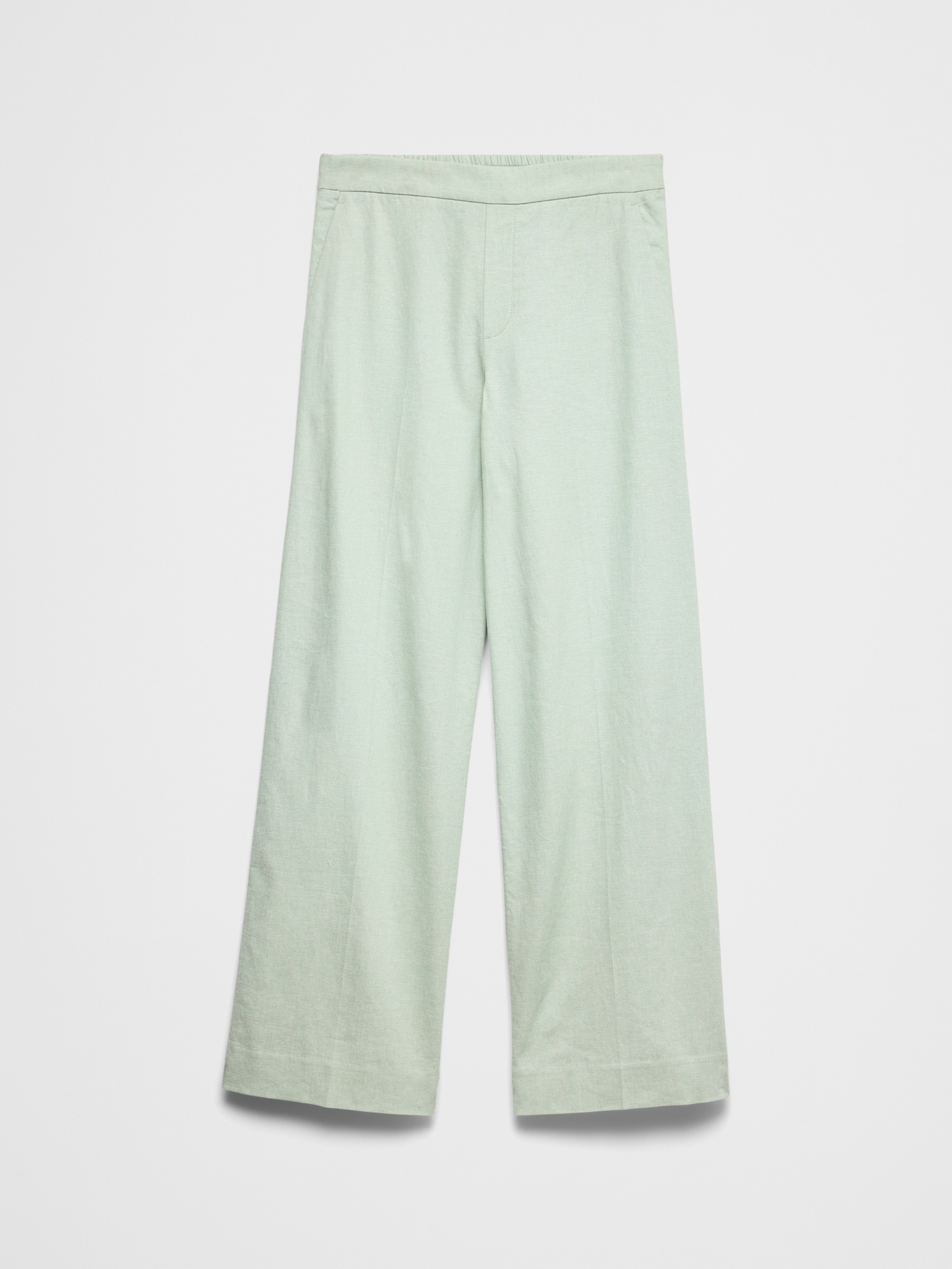Image number 4 showing, Wide-Leg High-Rise Linen-Blend Pant