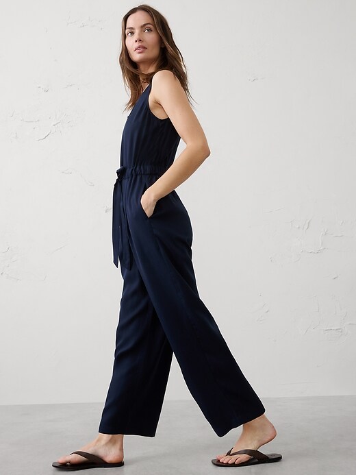 Tencel Cinch-Waist Jumpsuit | Banana Republic Factory