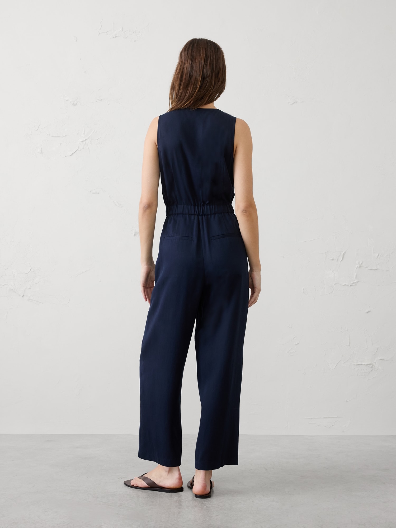 Image number 2 showing, Tencel Cinch-Waist Jumpsuit