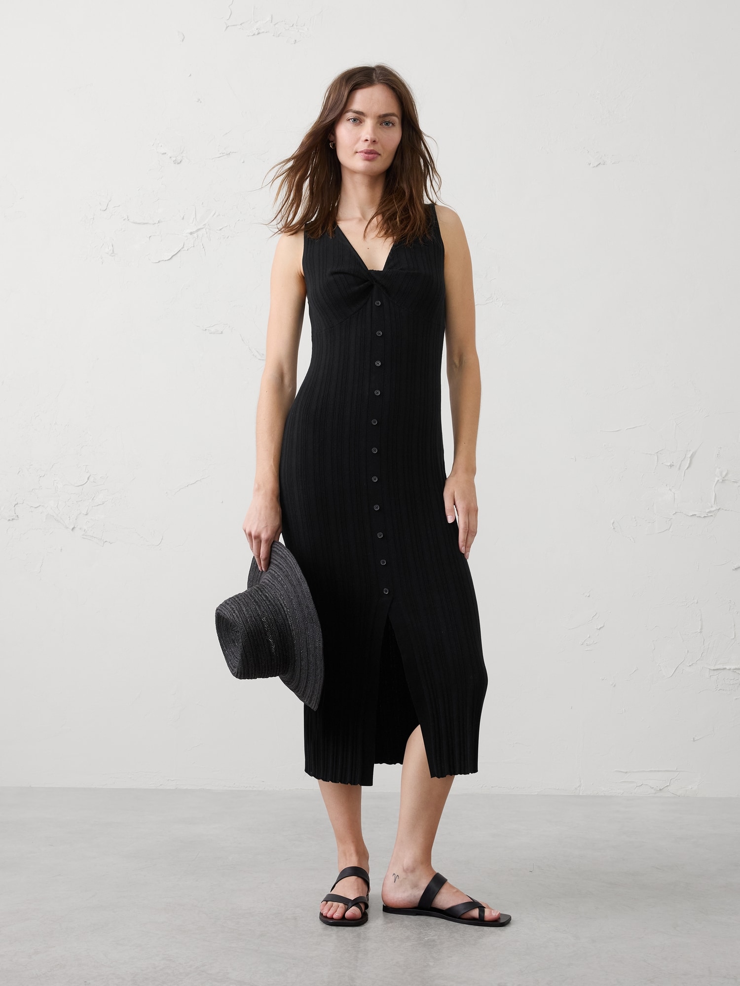 Image number 1 showing, Button-Through Midi Dress